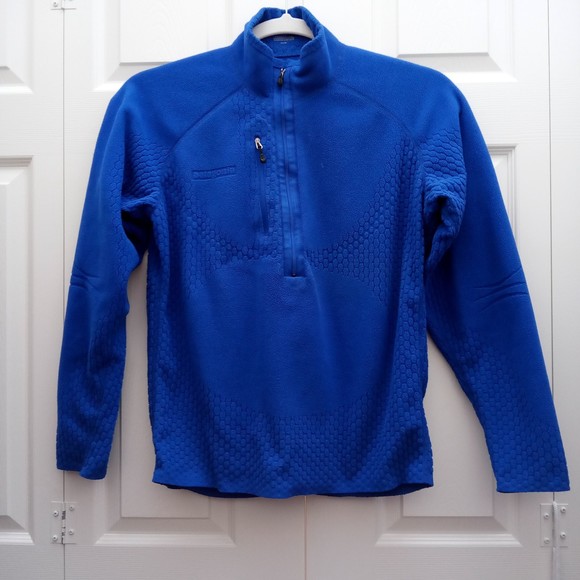 Patagonia Worn Wear Blue Fleece 1/4 Zip Pullover Sweater in Mens Size M - Picture 1 of 8